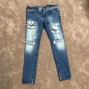 Pacsun Distressed Stacked Skinny Jeans